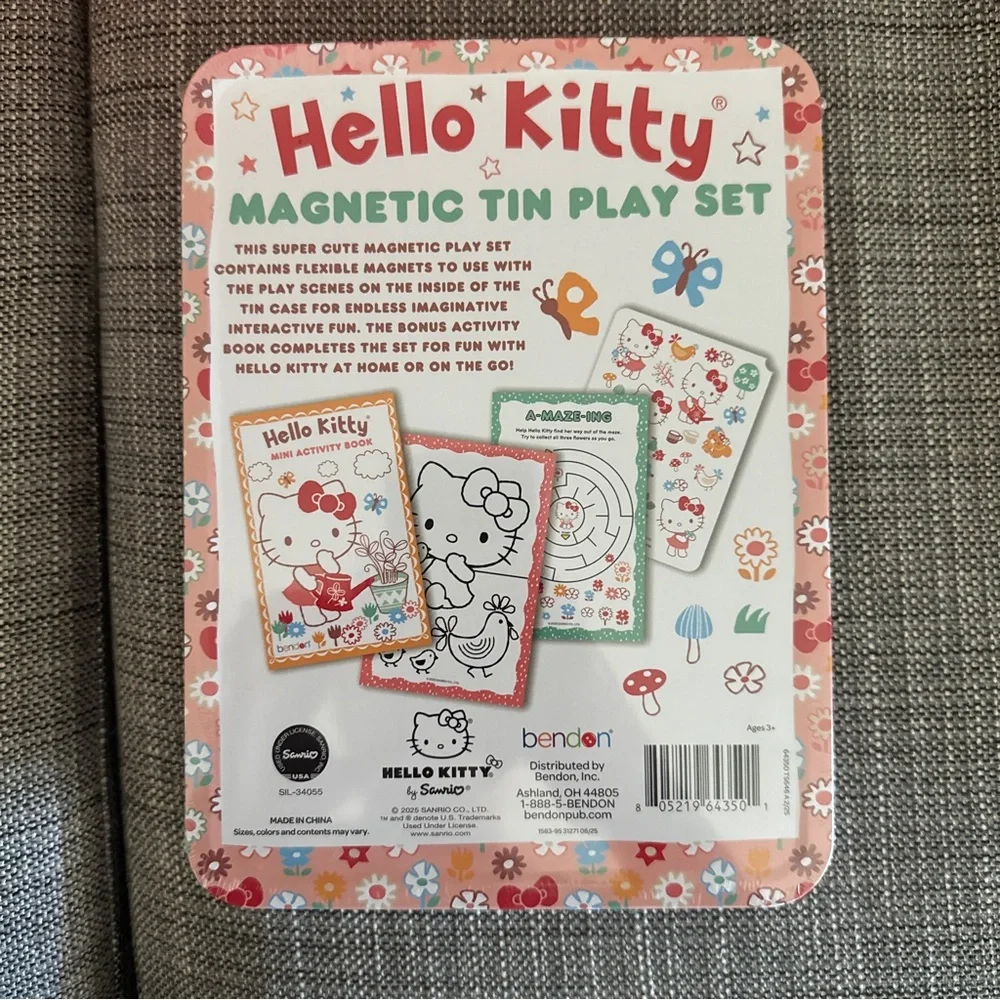 Hello Kitty Magnetic Tin Play Set Travel Activity Sanrio by Bendon